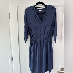 3/4 Sleeve Navy Dress
